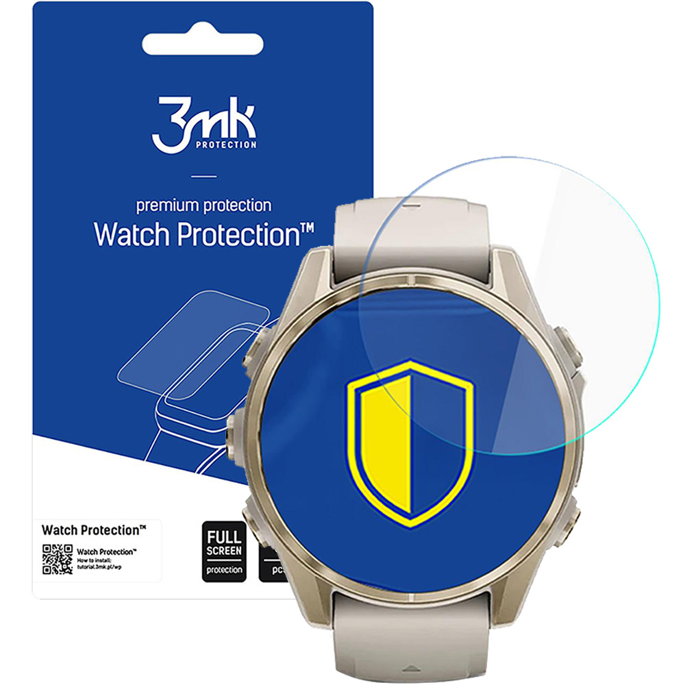 Szkło hybrydowe 3mk Watch Protection do Garmin Fenix 8 AMOLED 47 mm, 3 sztuki